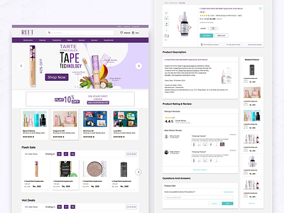 Online cosmetic Shopping Experience -Minimal Design cosmetics ecommerce minimal design modern ui online shopping uiux