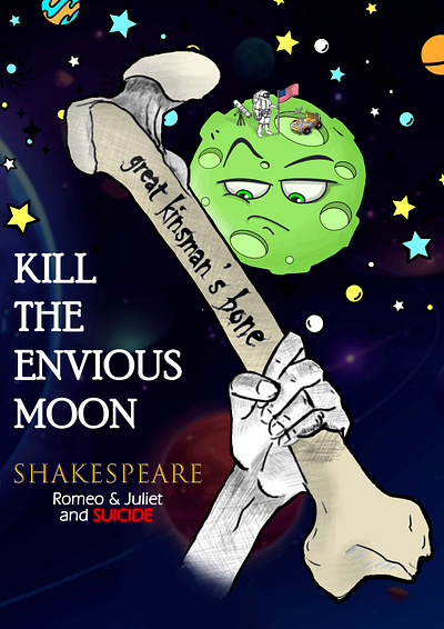 Book Cover "Kill The Envious Moon" book cover branding design graphic design illustration logo motion graphics ui vector