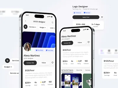 Freelance | Freelance Platform | Portfolio | Mobile App Design freelance freelance app freelance jobs freelance marketplace freelance platform freelancer freelancing hiring job market job marketplace job search mobile mobile design mobile interface product design project work remote jobs talent platform ui ux work marketplace