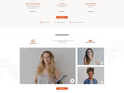 FITSKIN CLUB- LANDING PAGE design graphic design landing page web design