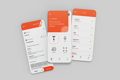 Translate App UI Design | Mobile App UI Design app design app development application design mobile application translate app translation app ui ui design uiux