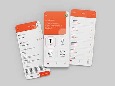 Translate App UI Design | Mobile App UI Design app design app development application design mobile application translate app translation app ui ui design uiux