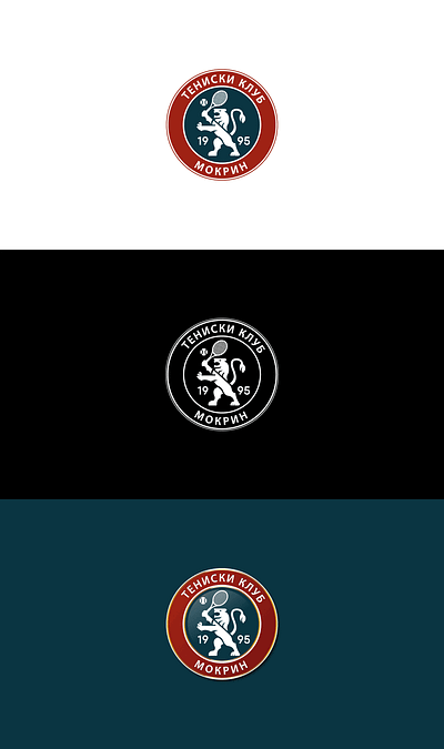 Logo for Tennis Club Mokrin branding design lion logo desi mokrin tennis