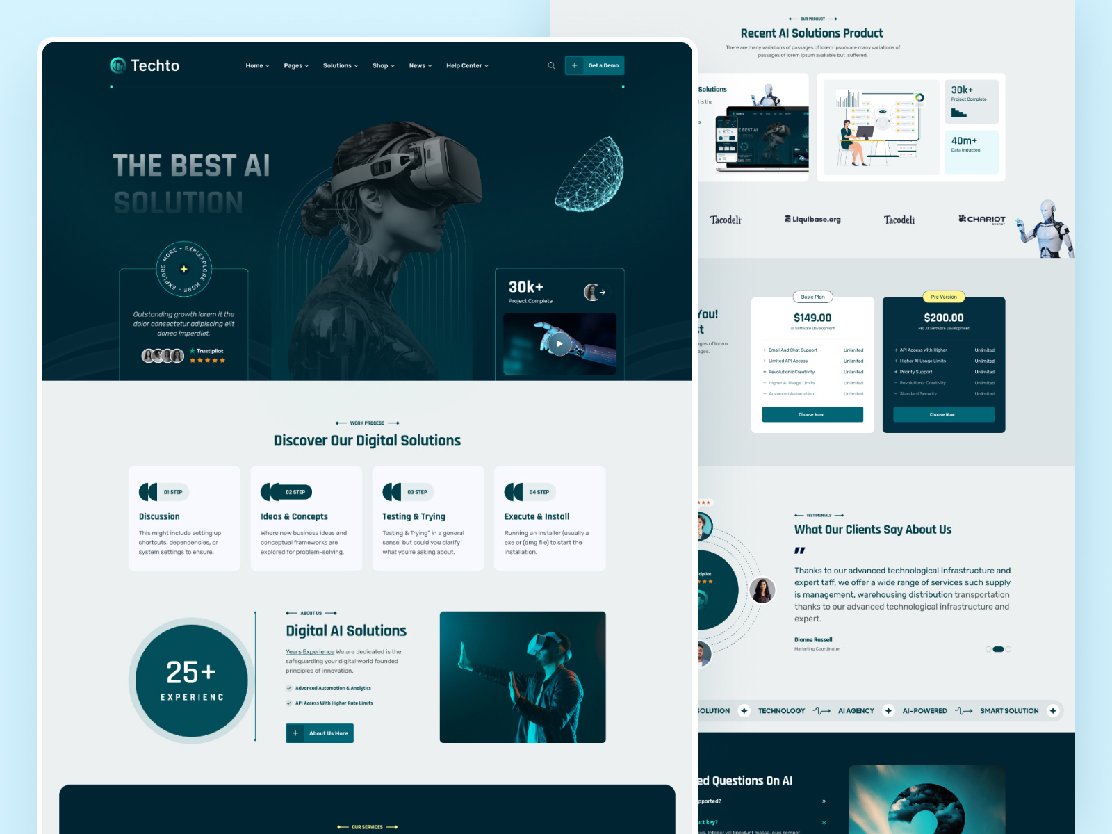 AI Agency & Technology Startup Website ai ai bots ai chatgpt ai generator animation artificial bot chat deep leraning image generator intelligence logo machine learning netural neural network newsork support bot text to image generator ui