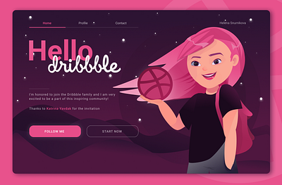 Hello Dribbble ! design graphic design illustration typography ui ux vector