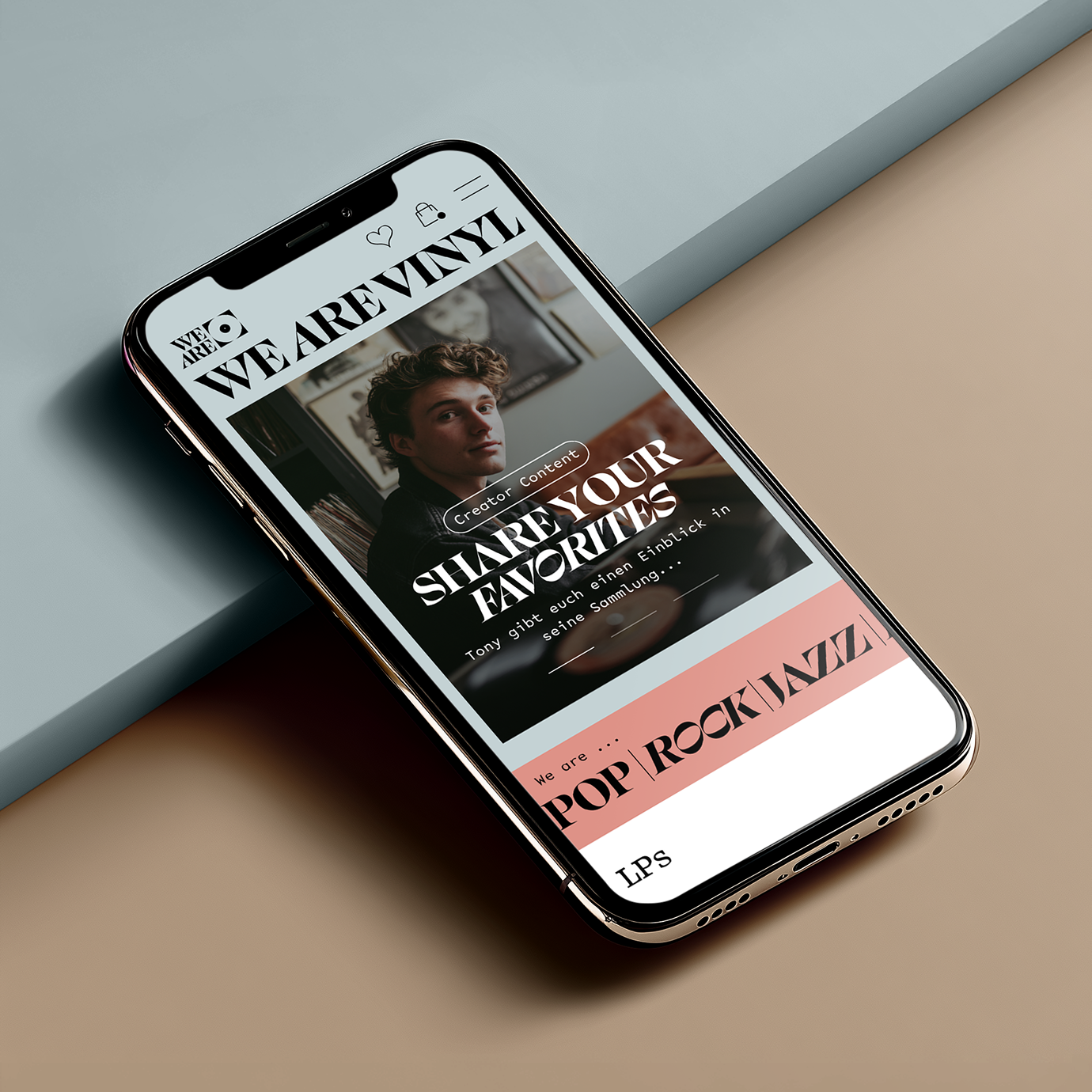 Wearevinyl.de – UI-Design branding e commerce music online shop sony music ui ux website