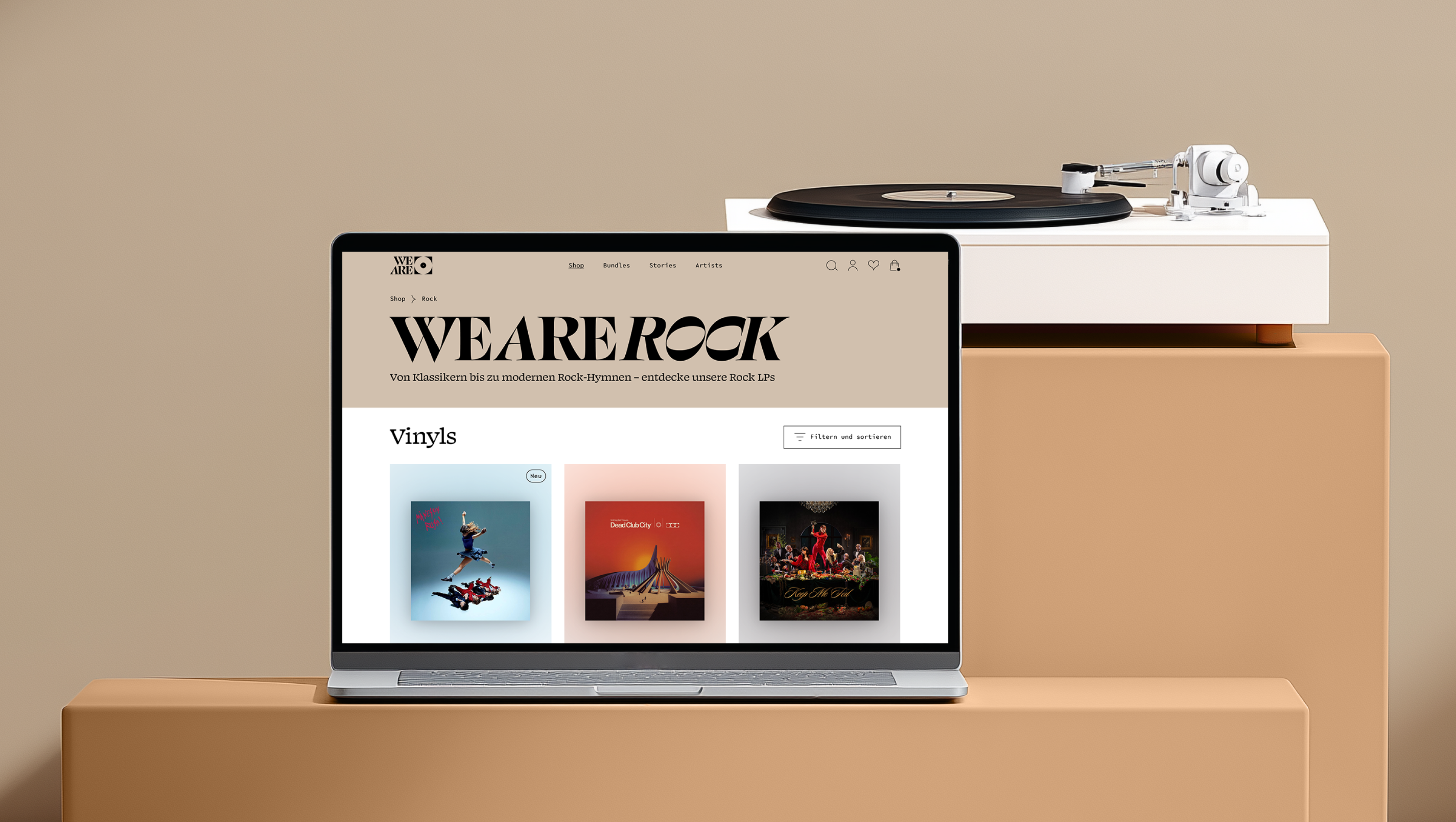 Wearevinyl.de – UI-Design branding e commerce music online shop sony music ui ux vinyl website