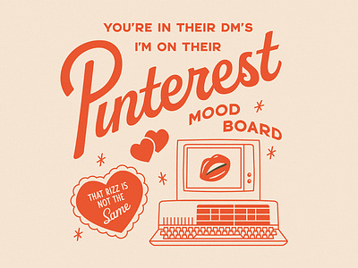 Pinterest Mood Board branding design dm graphic design illustration illustrator instagram love pinterest valentine
