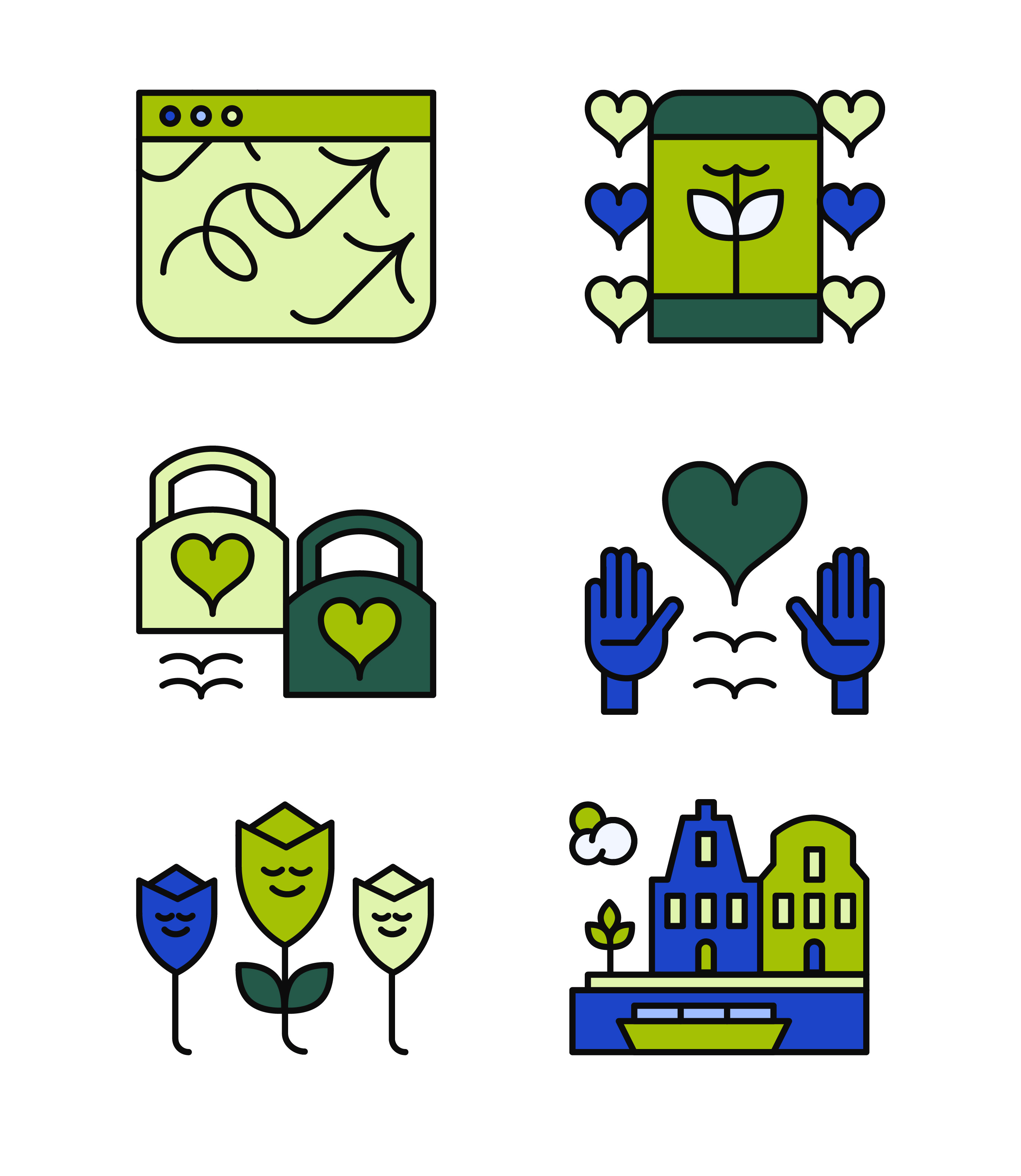 Iconography report city branding city flowers graphic design icon iconography infographic ui