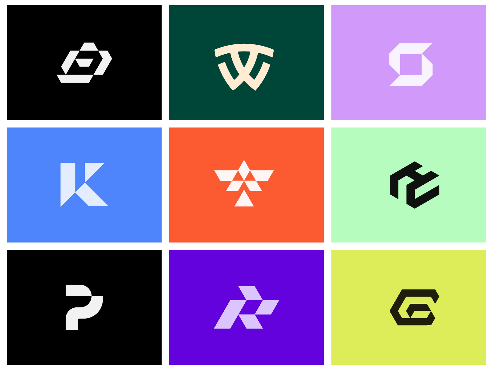 Abstract & Lettermark Logo Exploration abstract logo brand identity branding geometric logo lettermark logo design logo exploration minimal logo modern logo versatile