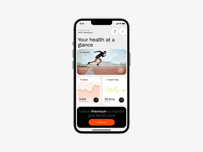 Health App Home Screen app healthapp mobile screen