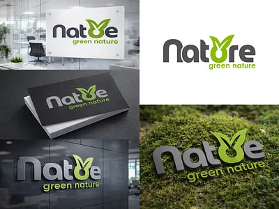 Green Nature Logo Design agriculture logo creative logo design eco branding eco logo environment logo green nature leaf logo minimal logo modern logo natural product logo nature logo organic logo design plant logo sustainability branding