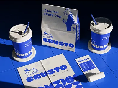 CRUSTO I Coffee & Roaster Brand. barista beverage brand identity branding coffee coffeeshop discover espresso food logo minimal modern roaster typography unique logo