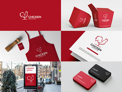 Chicken Line Logo branding design graphic design icon illustration logo typography ui ux vector