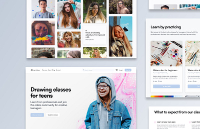 E-learning web app e learning for teens resposive design teenagers ui web app web design