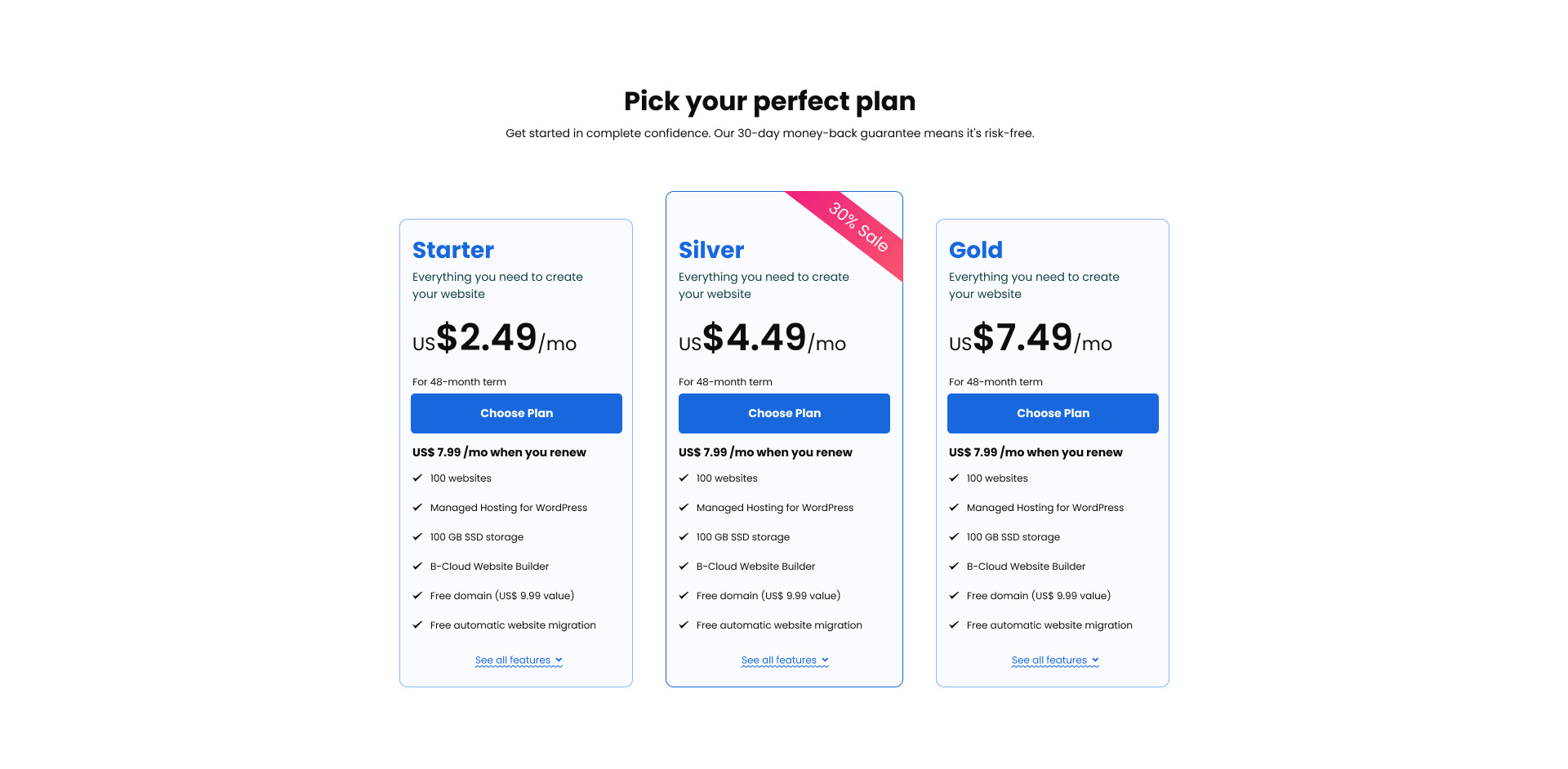 Web Hosting Pricing Section UI | Subscription Plans & Comparison conversion hosting hosting plans comparison landingpage modern pricing table modernui pricing pricing page ux pricing section design pricingtable saas saas pricing table subscription subscription plans ui uiux web hosting pricing ui webdesign wordpress hosting pricing