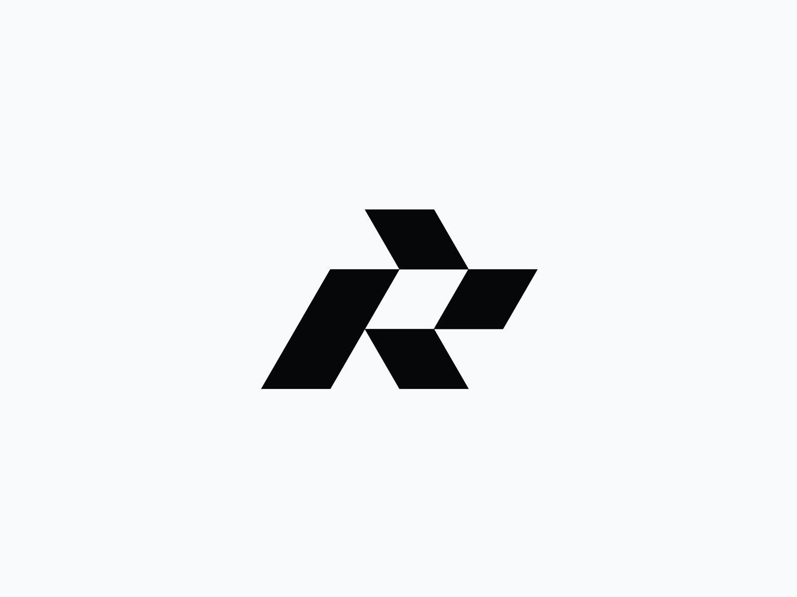 Geometric R Letter Logo Concept abstract branding brandmark geometric graphic design isometric lettermark logo logo design logo for sale minimalist r r letter