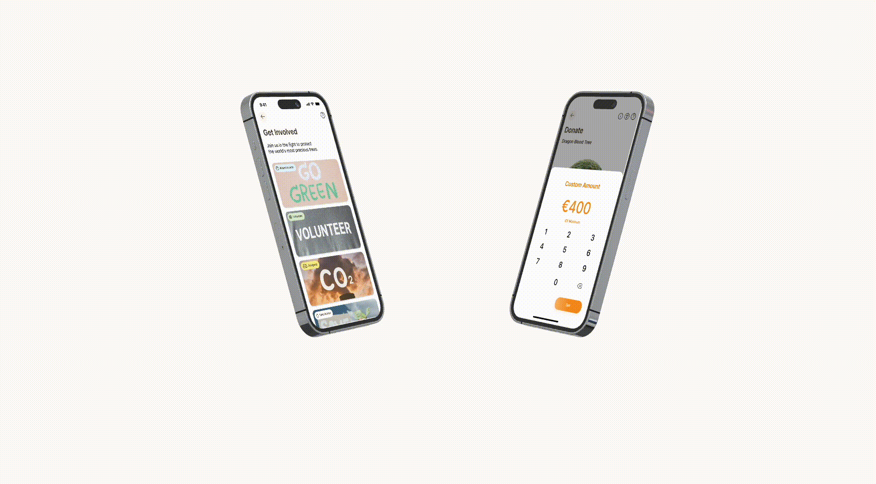 Protect Trees - Saving endangered species of trees app design ui ux visual identity web design