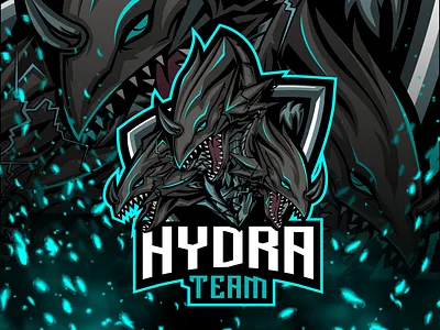 Hydra Team Esports Logo – Fierce Three-Headed Dragon Mascot aggressive logo competitive gaming cyber esports dark gaming logo dragon logo esport emblem esports logo esports team logo fantasy dragon gaming brand gaming logo gaming mascot hydra logo hydra team mascot logo modern esports logo neon esports pro gamer team team logo design three headed dragon