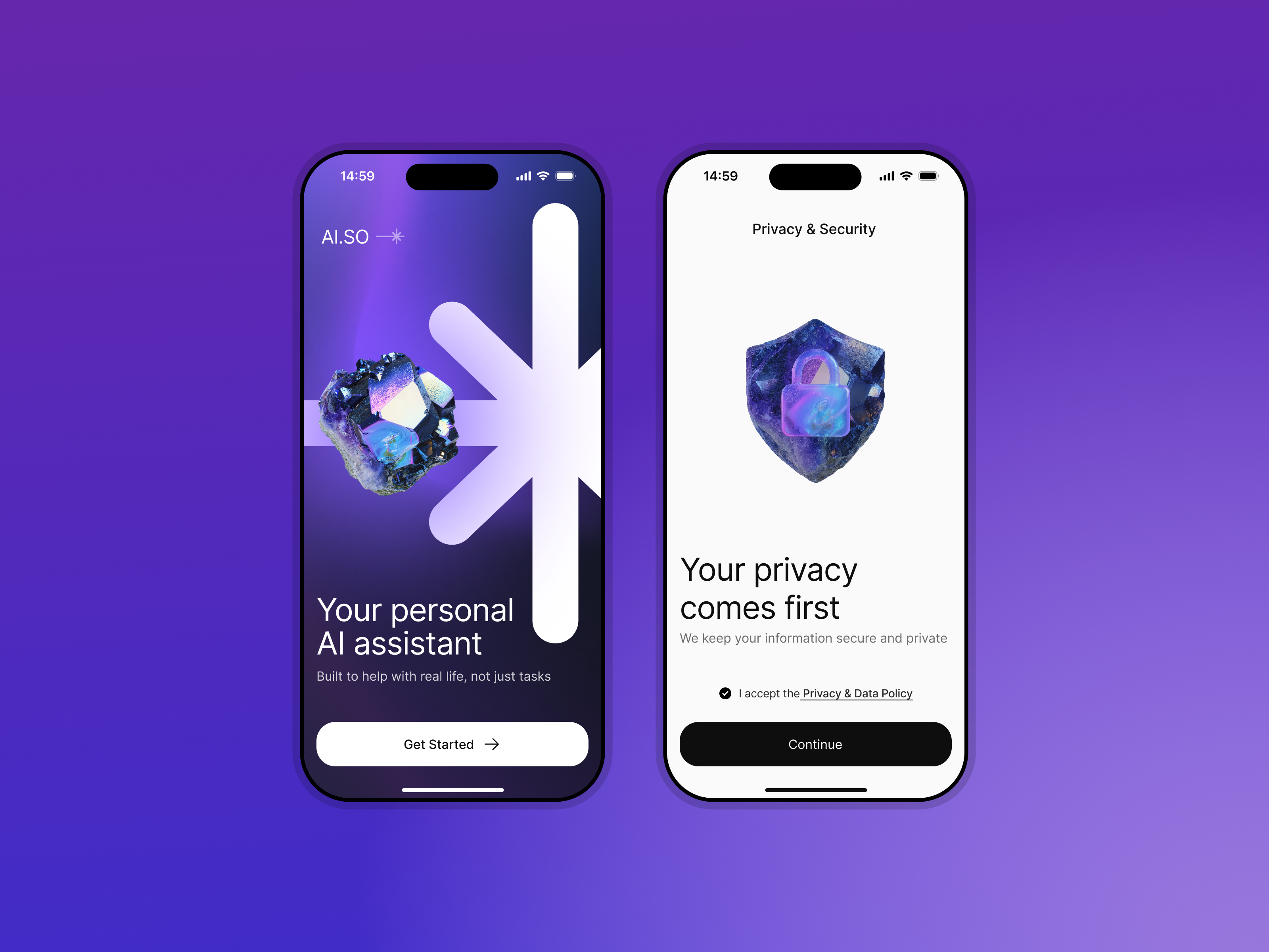 AI.SO - Personal AI assistant / Part 1 ai app design mobile design ui ux