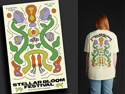 POSTER DESIGN FOR MUSIC & ARTS FESTIVAL event event poster festival gig poster graphic design hand drawn illustration music festival organic poster poster design print print design texture