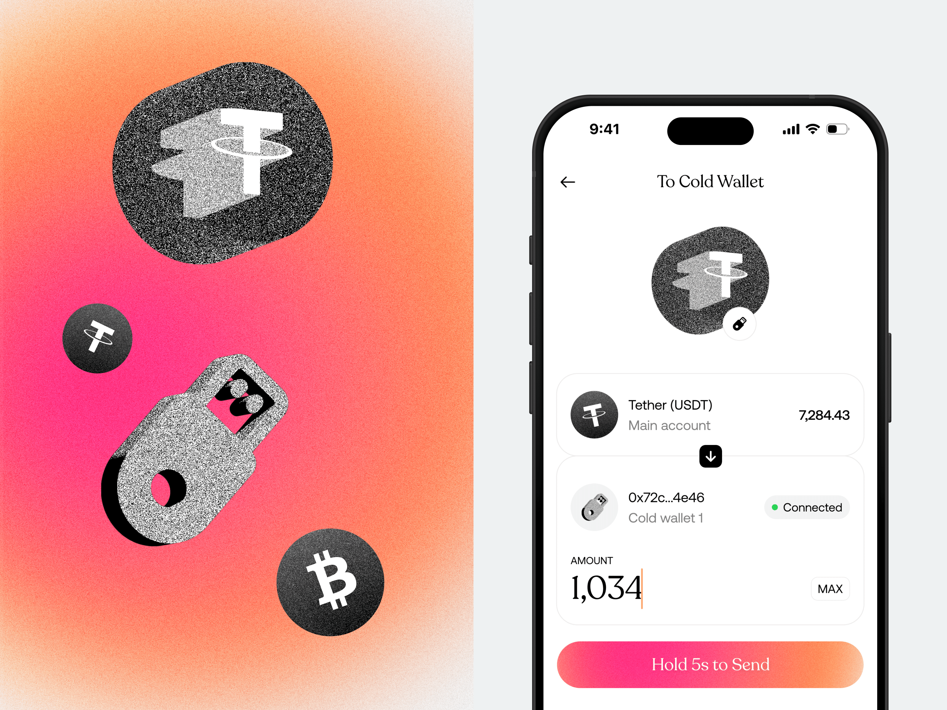 Example of Cold CryptoWallet Transfer