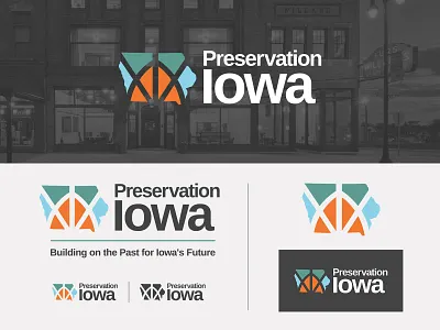 Preservation Iowa Branding architecture architecture logo historic historic logo history history logo iowa iowa logo preservation preservation logo