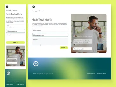 Clarity Health branding web design