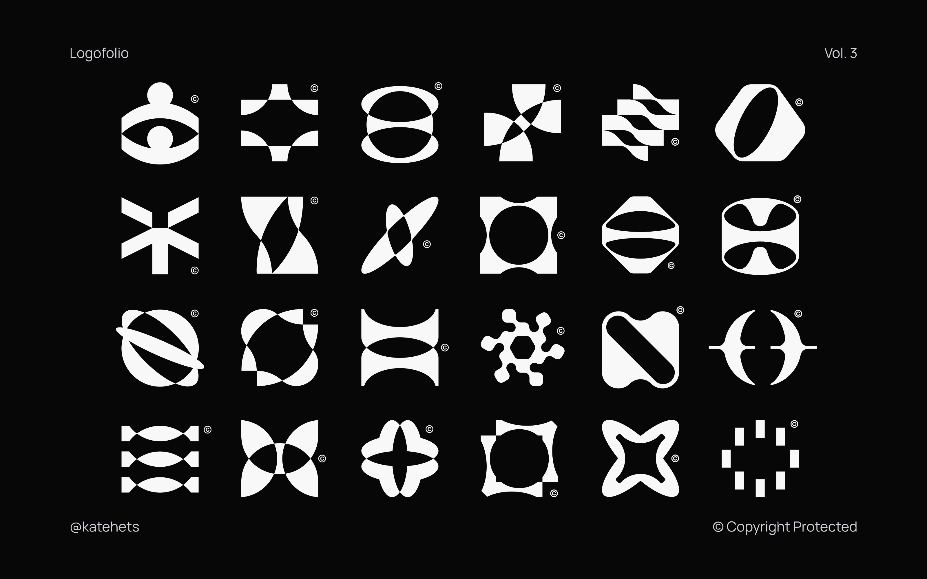 Logofolio Vol. 3 abstract logos brand designer brand logo brand mark branding custom logos geometric logos logo collection logo concept logo design logo designer logo mark logofolio logos for purchase logos for sale logotypes modern logos premade logos tech logos visual identity