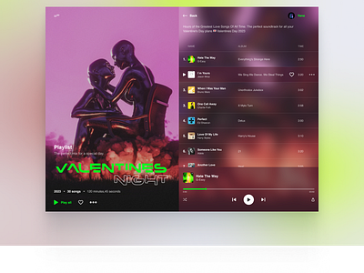 Music player 3d dribbble music music player neon nft player playlist ui ux design web