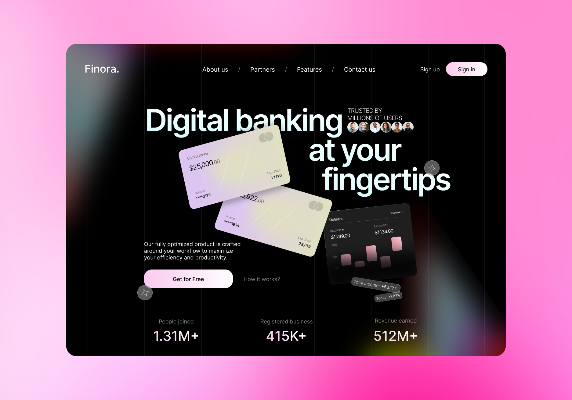 Digital Banking - Website Design ui