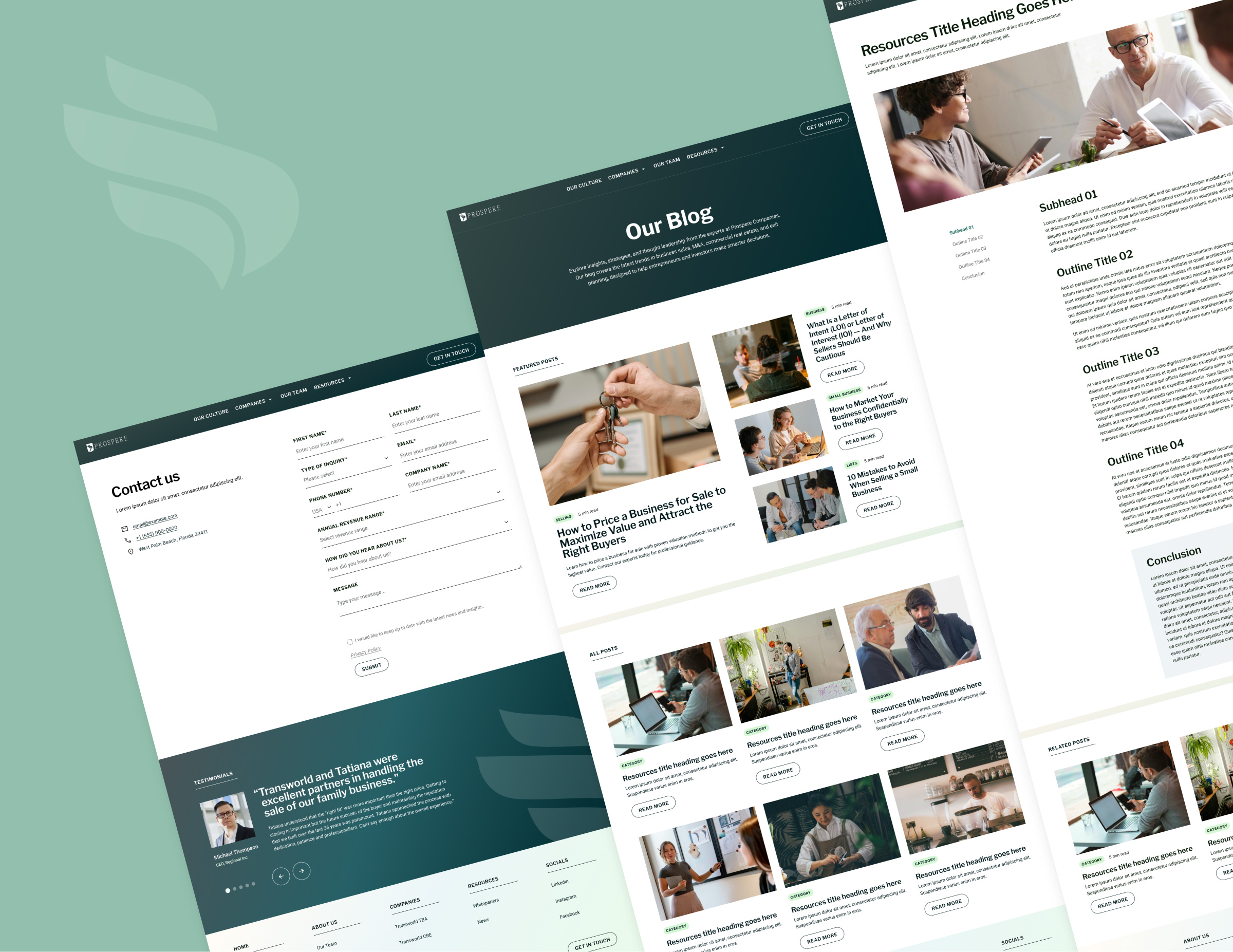 Example of Prospere Companies