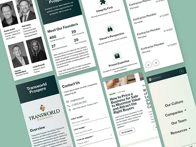 Prospere Companies branding web design