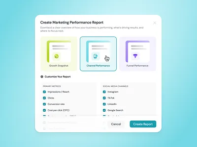 Create Marketing Performance Report design marketing report pdf report ui