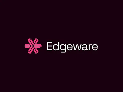 Edgeware // Logo 3d logo brand brand identity branding build collective community geometric logo identity logo logo design logo designer mark network structural symbol tech brand visual identity