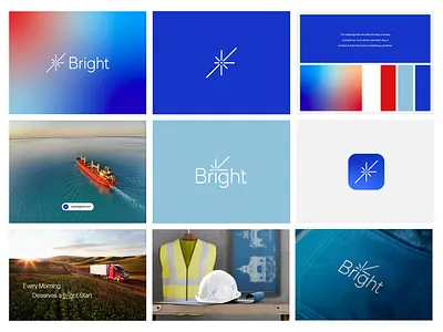 Bright Logistics — Minimal Brand Identity 3d brand design brand identity brand identity design branding design graphic design illustration logistics logo logo design logo designer minimal semi shipping trucking
