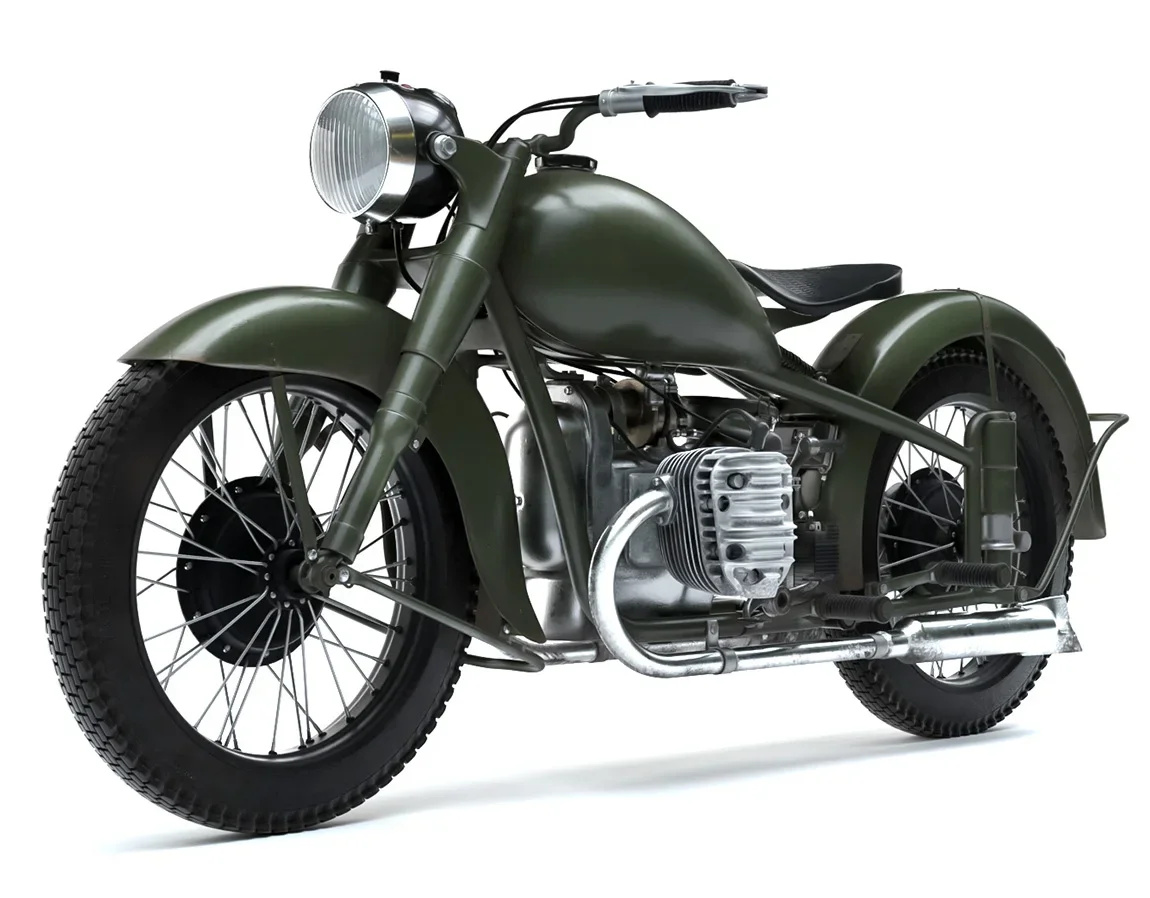 M-72 Revival | Classic Motorcycle 3D Modeling & Rendering 3d 3d modeling 3d render classic dnepr graphic design hard surface m 72 military motorcycle retro russian bike sidecar soviet ural (так как m 72 — прототип) vehicle vintage visualization ww2 vehicle