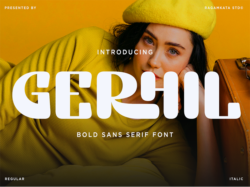 Gerhil – Bold Sans Serif bold sans serif bold typography branding font clean typography contemporary font display font friendly font headline typography logo font minimal sans font modern font modern sans serif poster font rounded font sans serif display