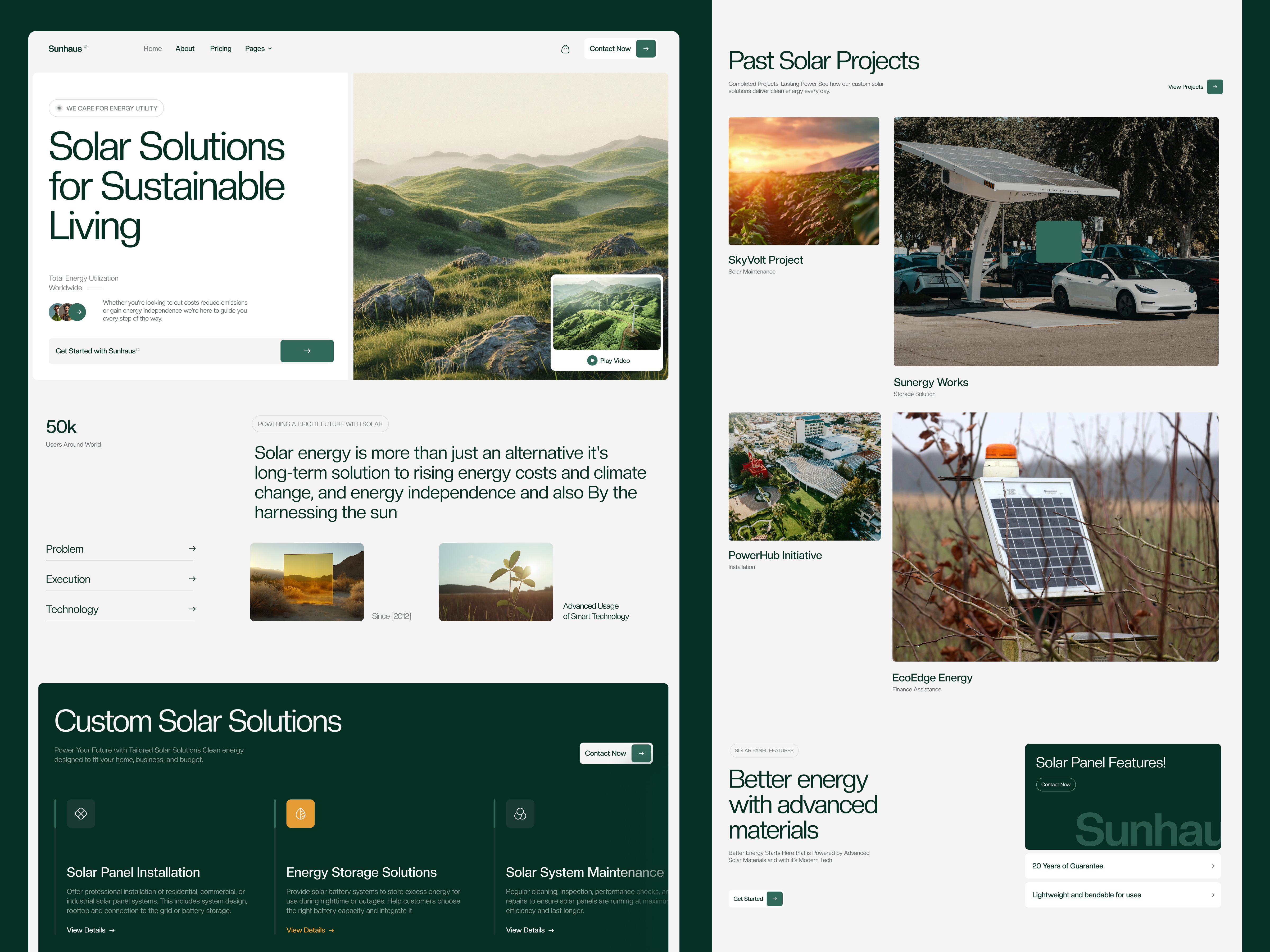 Sunhaus - Sustainability Website landing page onixtheme solar website sustainability sustainability website web design webflow template website design