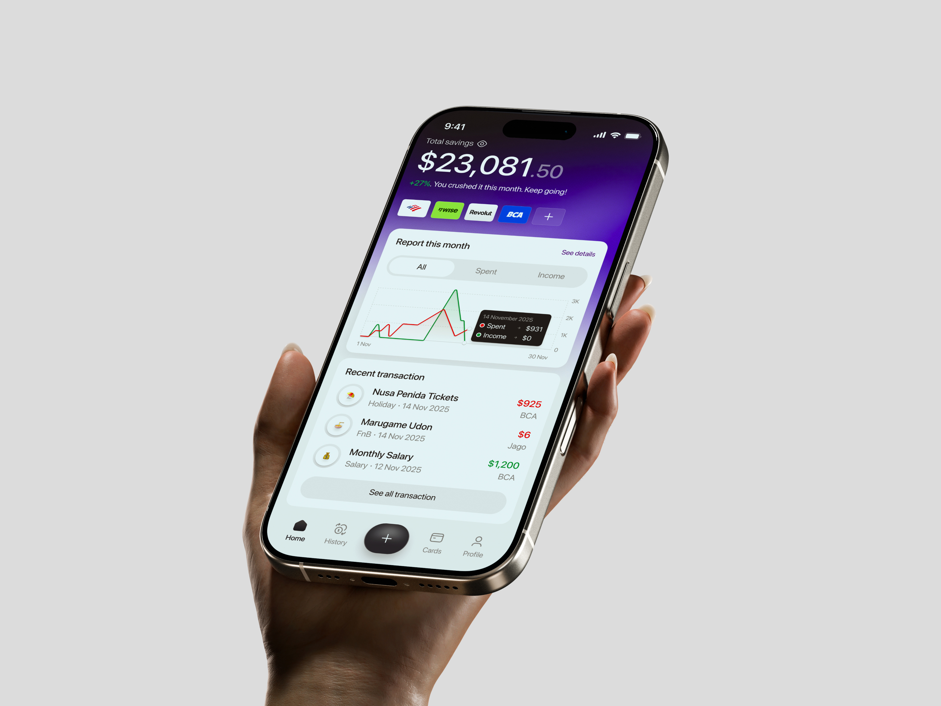Moneyra — Smart Money Manager App bank clean ui dashboard ui data visualization expense tracker finance finance app financial tracking fintech fintech ui mobile mobile app design modern ui money management money manager personal finance product design savings app transactions ui design