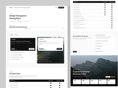 Pricing Pages - Xmars SAAS Website agency b2b business clean company compare plans design framer pricing page pricing table pricing. saas simple standart team technology vektora web design webflow