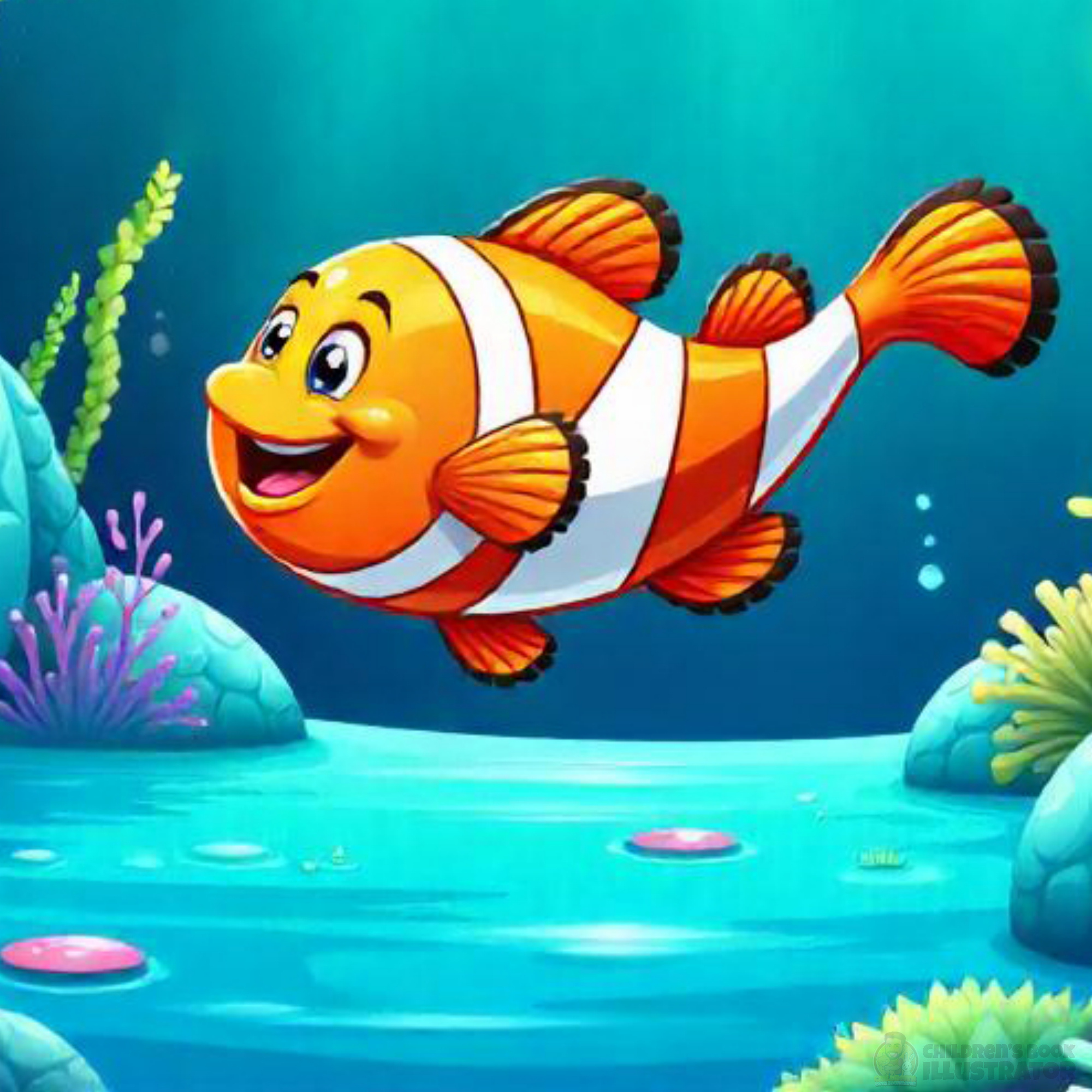 Deep Sea Wonders: Children's Book Illustration & Underwater Char 2d illustration author resources book cover design character design childrens art style childrens book illustration childrens story cute characters digital art fish character indie author kids book artist ocean art picture book illustrator publishing art self publishing art storybook art underwater illustration visual storytelling whimsical illustration