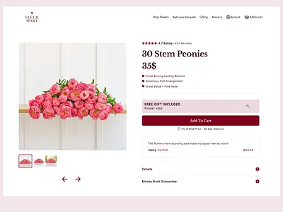 Fleumart-E-commerce Website Concept conversiondesign design dribbble ecommerce figma florist landingpage productdesign subscription uiux uxdesign webdesign