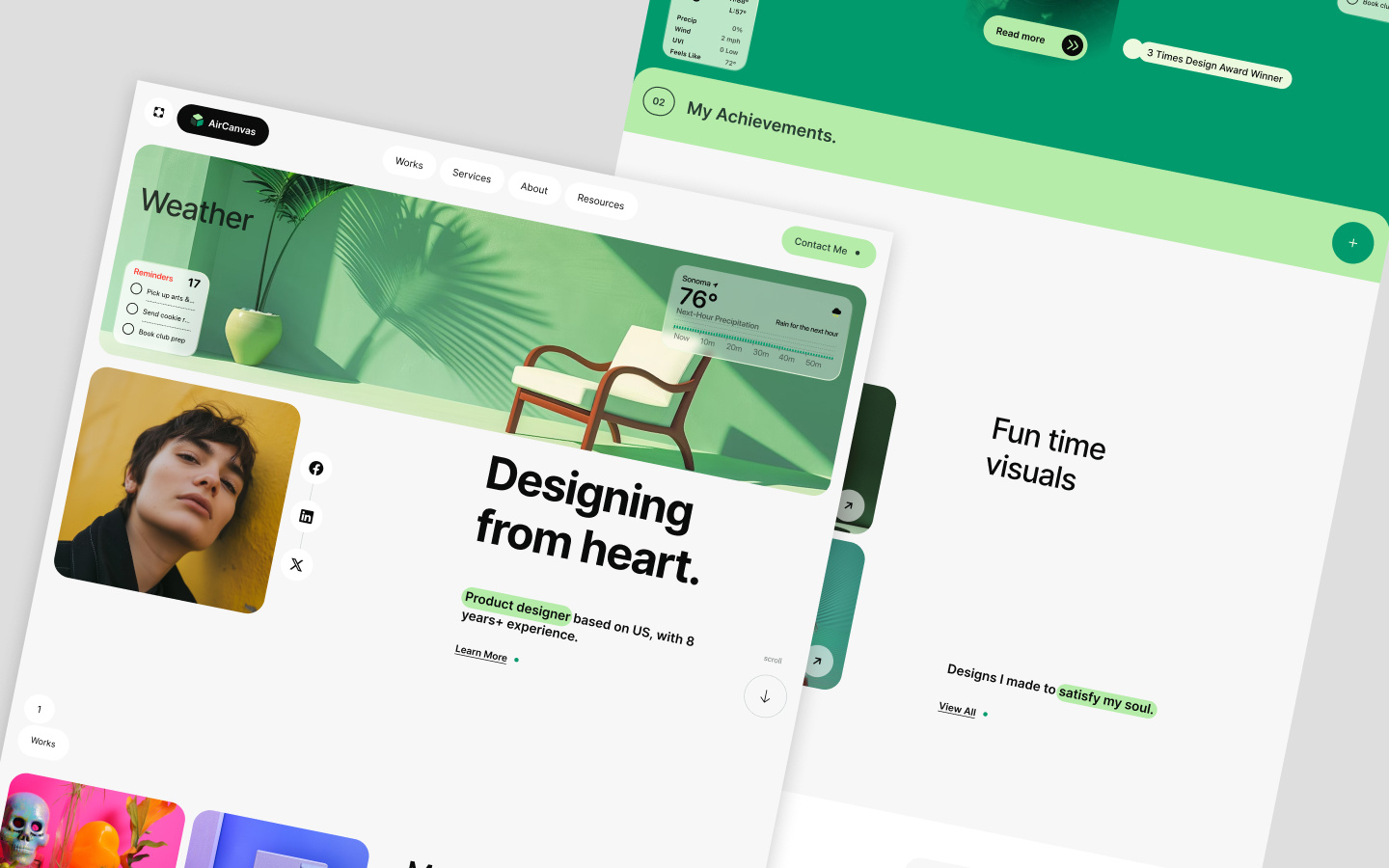 Modern Portfolio Agency Website 3d agency ai agency airdokan animation branding design studio framer graphic design landing page marketing agency modern motion graphics product design react template services ui uiux webflow template website