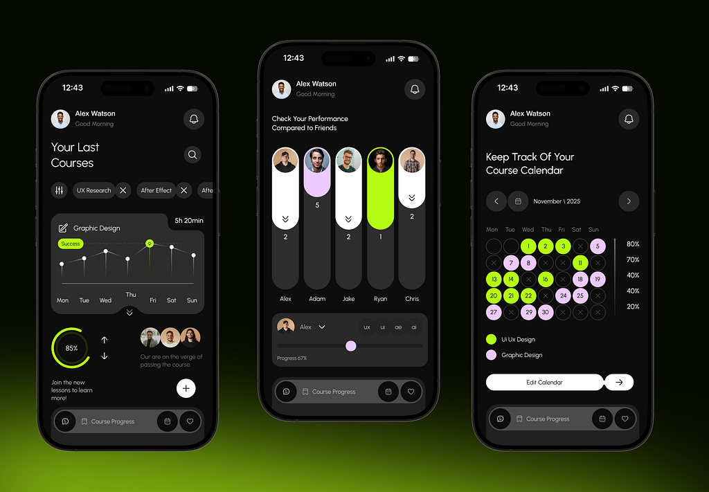 E- Learning & Course Mobile App by Mehedi Hasan on Dribbble