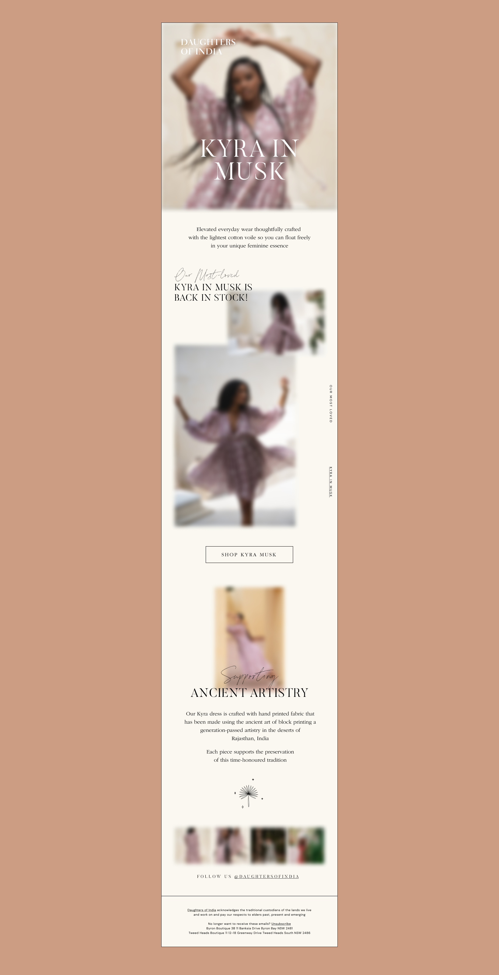 Daughters of India EDM graphic design ui