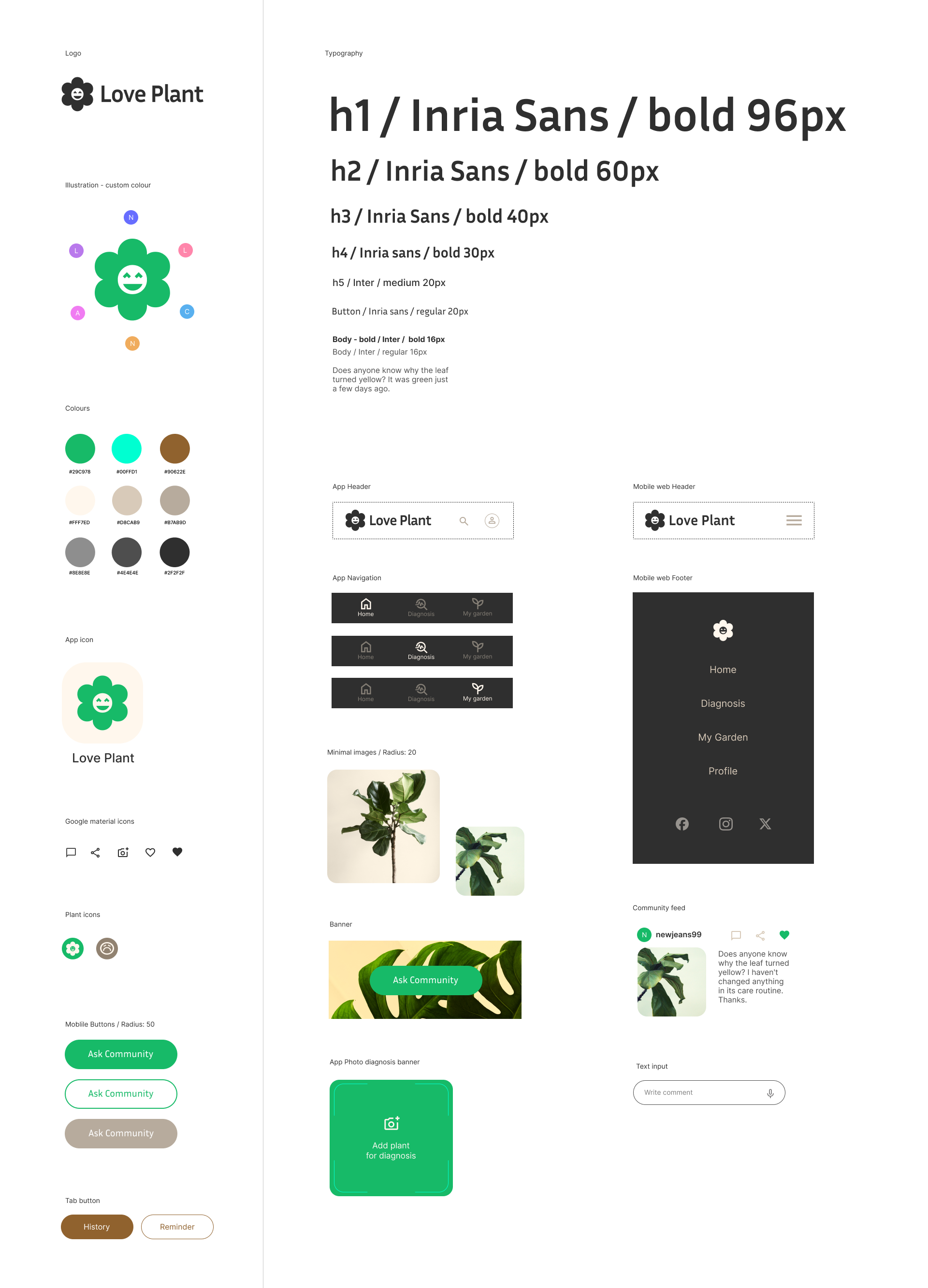 Love Plant UX/UI branding ui ux