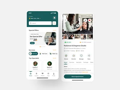 Barber and Beauty Salon Appointment Booking Mobile App UIUX app development usa app ui design app ui designer app ux designer barber app design design designer figma hire ui designer hire ui ux designer hire ux designer ios salon app salon booking app ui ui design user experience user interface ux ux design
