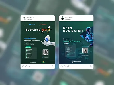 Instagram Post Design | Bootcamp PinusPintar bootcamp flyer instagram post