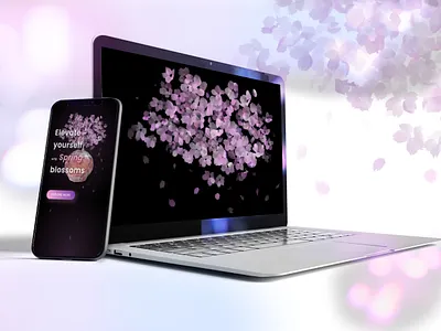 Cherry Blossoms Visual Assets - Illustrations & CSS Animation 2danimation animation cherryblossoms css development graphic design html illustration motion graphics sakura